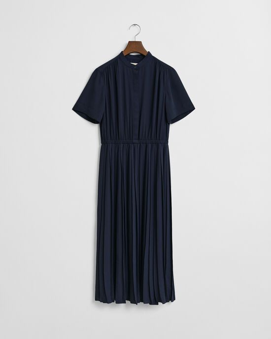 Midi-Hemdblusenkleid mit Falten