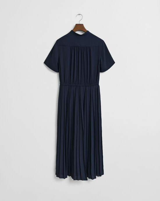 Midi-Hemdblusenkleid mit Falten