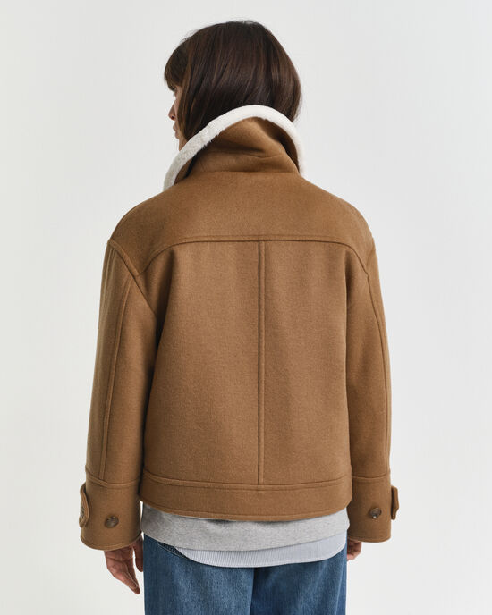 Flight Jacke aus Wollgemisch