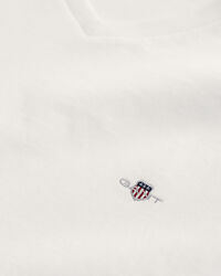 Slim Fit Shield T-Shirt mit V-Ausschnitt