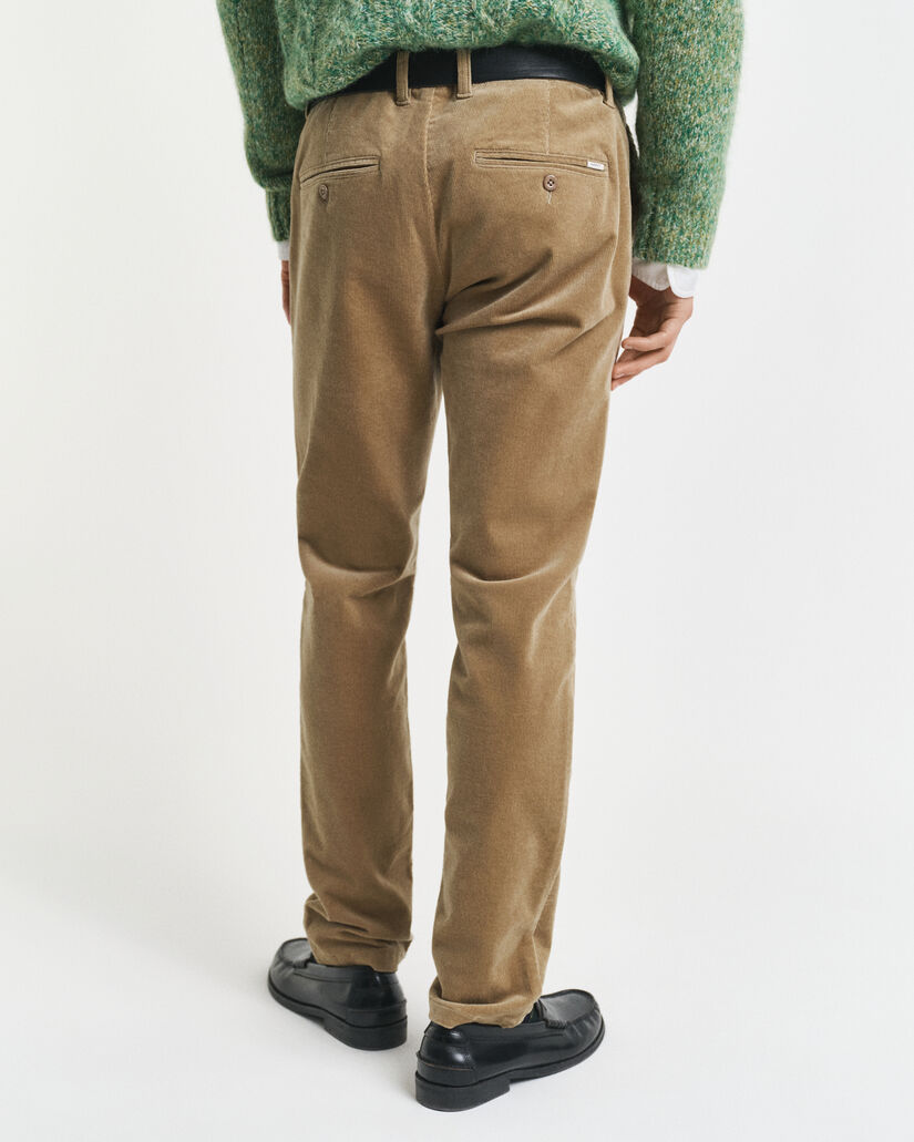 Slim Fit Cord Chinohose