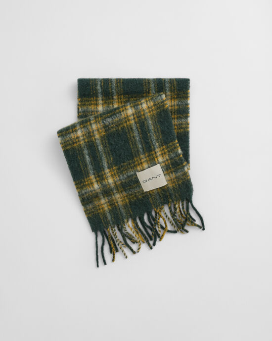 Karierter Schal aus Mohair-Alpaka-Gemisch