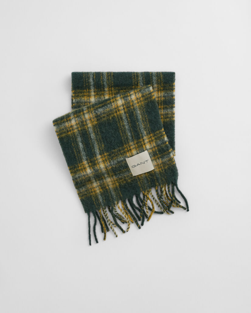 Karierter Schal aus Mohair-Alpaka-Gemisch