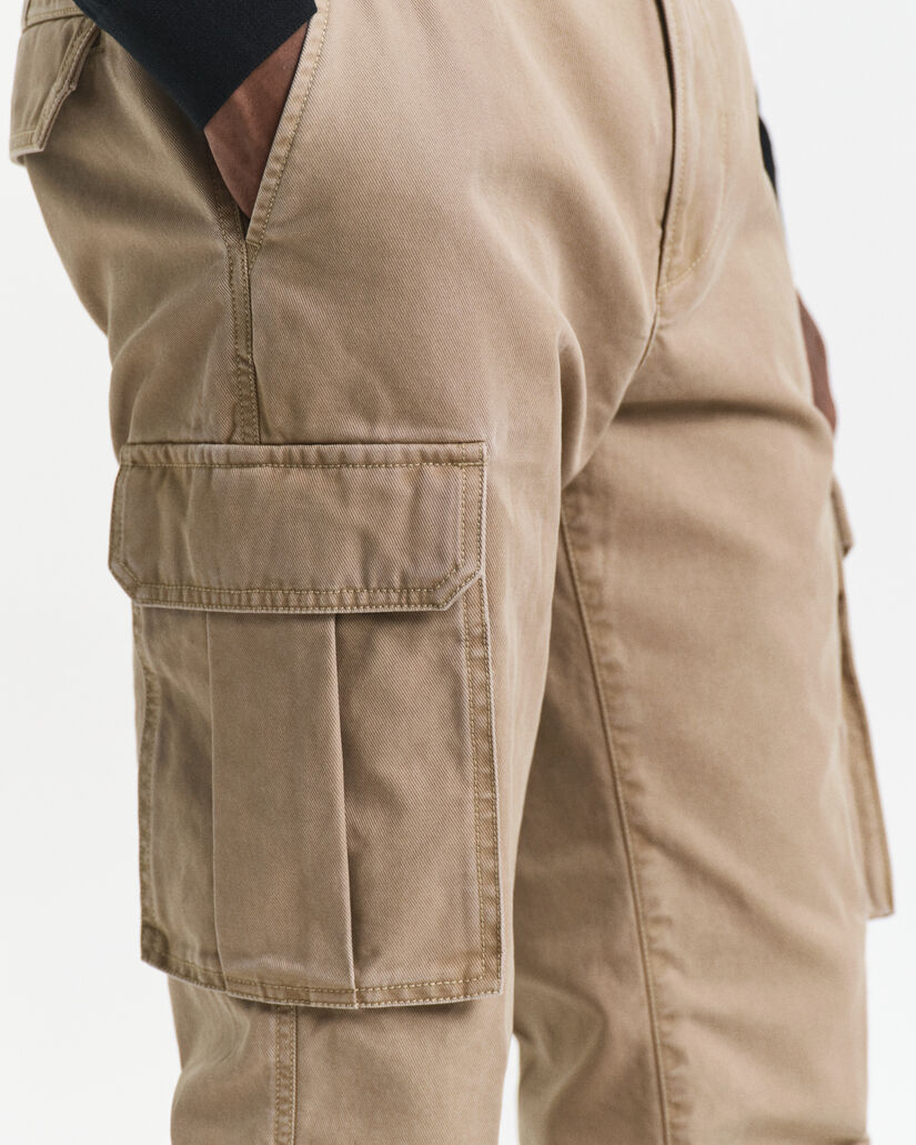 Regular Fit Cargohose aus Baumwolltwill