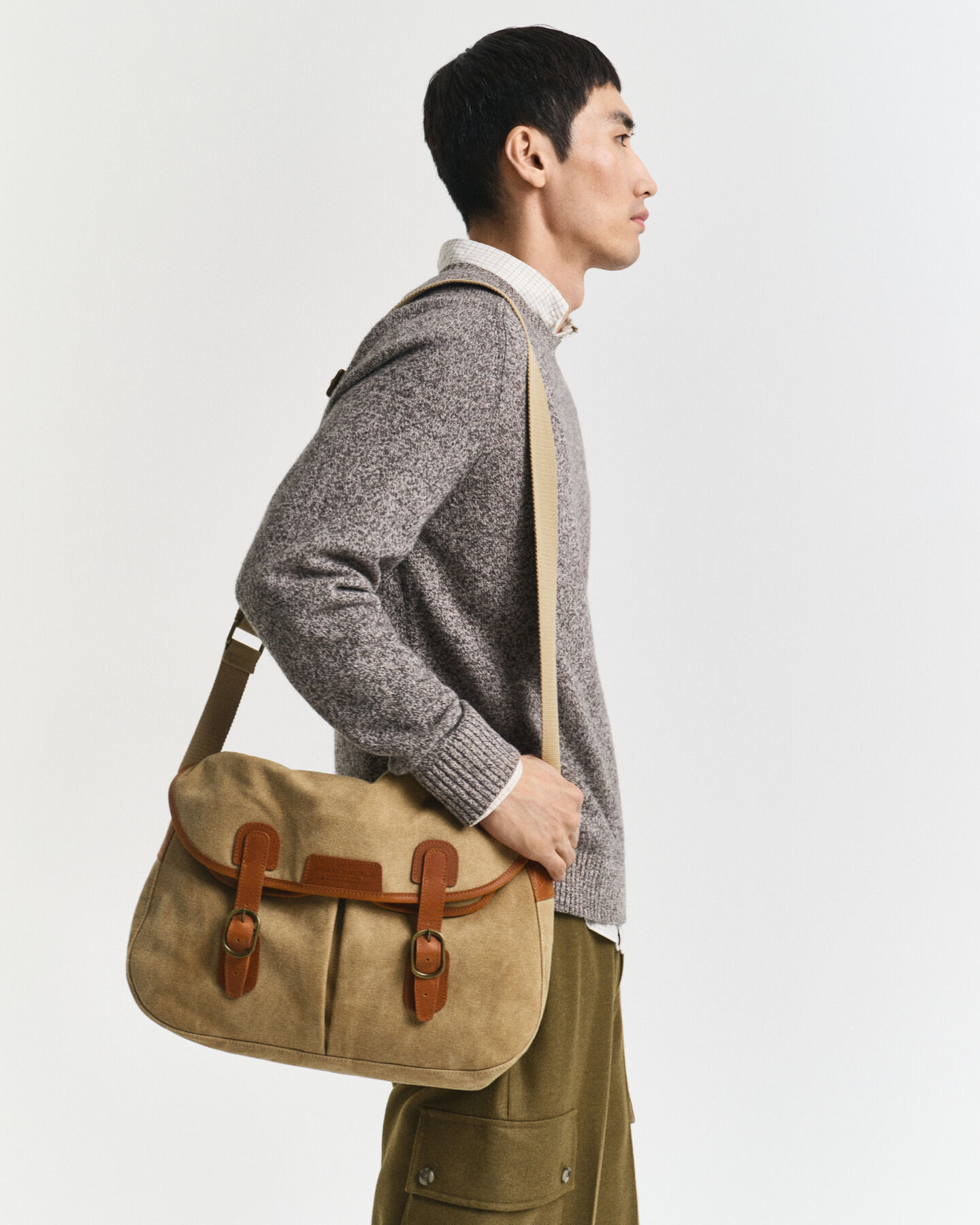 Fishing Tasche aus gewaschenem Canvas
