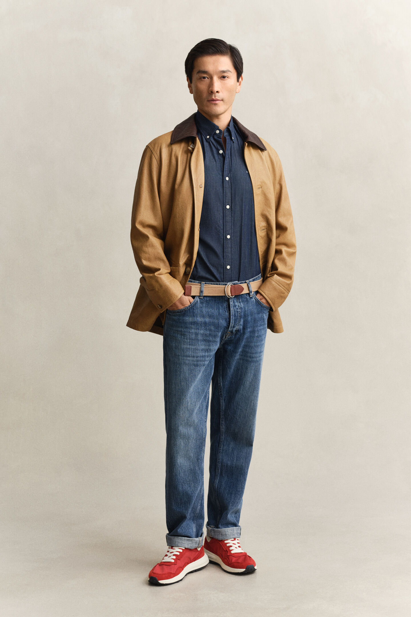 Slim Fit Indigo Hemd